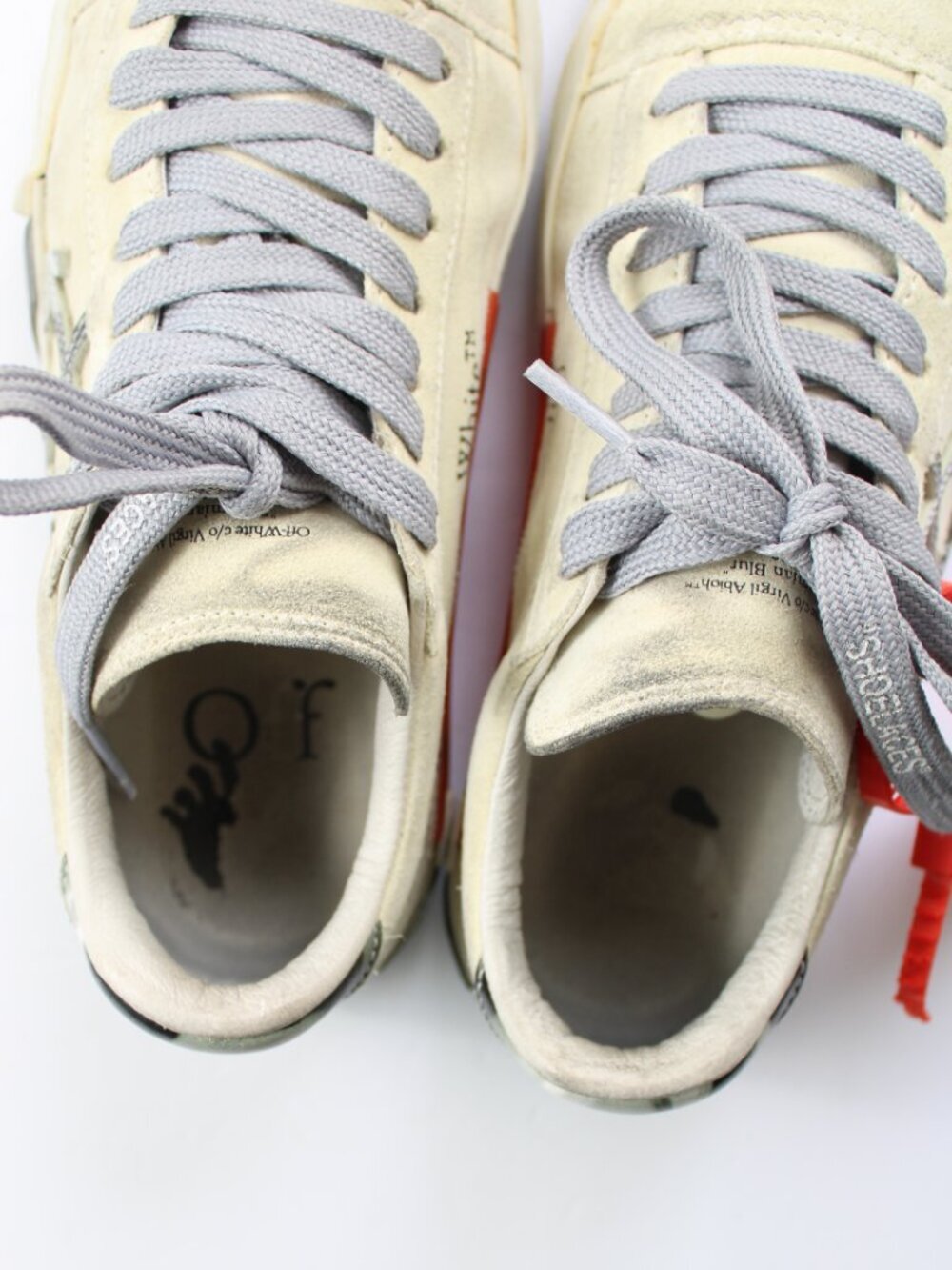 Off-White 'White Black' Striped Vulcanized Sneakers 2013 Size 38 / 7.5 US - Picture 10 of 12